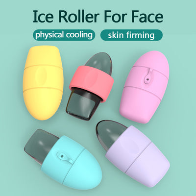 Silicone Ice Face Roller Contour Shrink Pores Remove Dark Circles Massage Skin Beauty Facial Roller For Eyes Neck Skin Care Tool by Glamytek