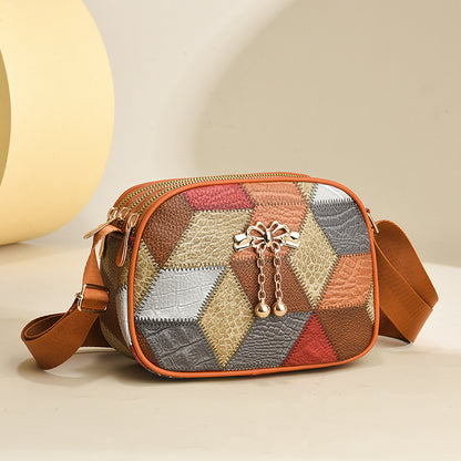 Trendy Spliced PU Women's Shoulder Bag