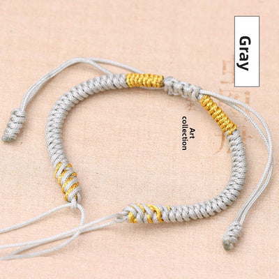 Gold wire diamond knot bracelet