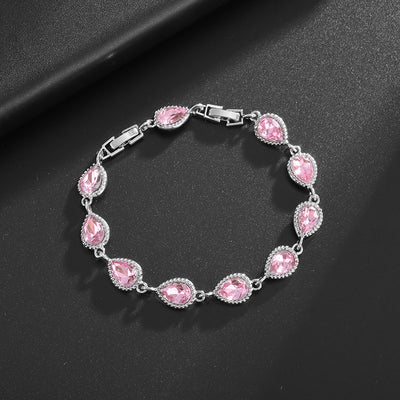 Simple rainbow gemstone bracelet