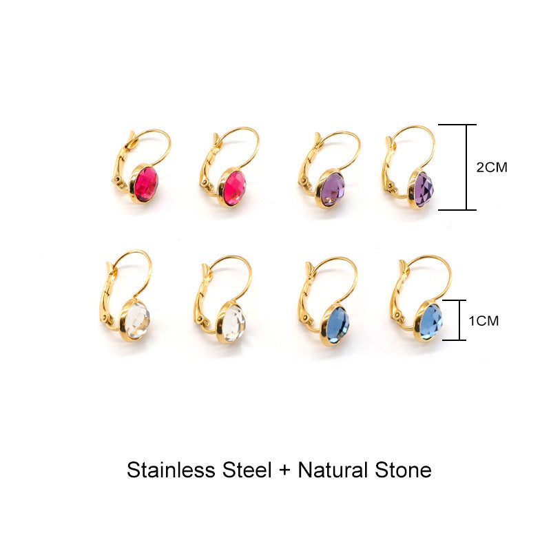 Jewelry Austrian Glass Crystal Earrings Women Ear Hook by Glamytek