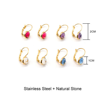Jewelry Austrian Glass Crystal Earrings Women Ear Hook by Glamytek