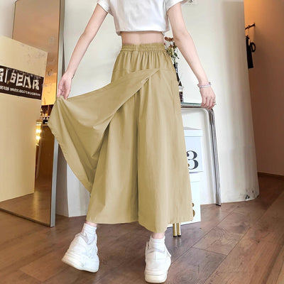 Fashion Casual All-matching Comfortable Slimming And Wide Leg Skirt by Glamytek