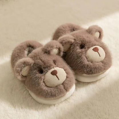 cute bear children cotton slippers