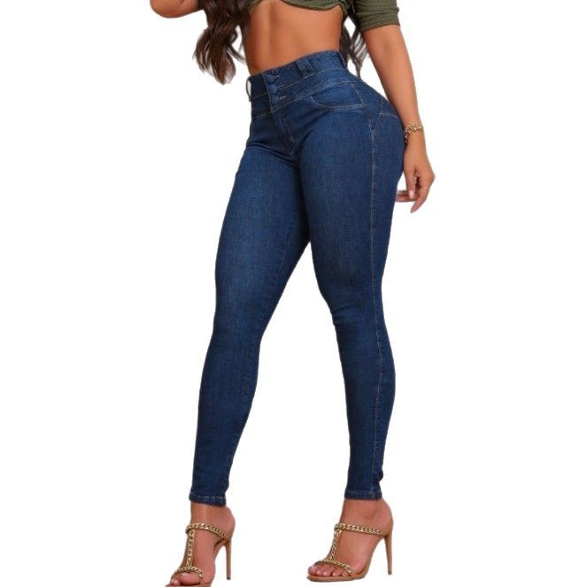 European And American Tight Stretch Hip Lift Women's Pants by Glamytek