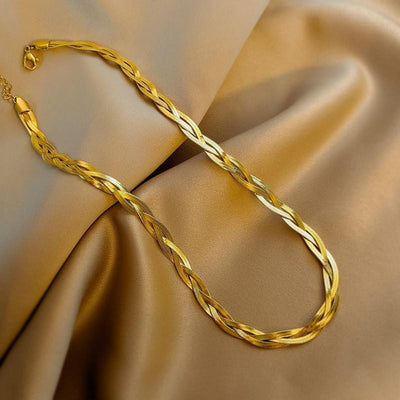 Clavicle Necklace Titanium Steel Color Preserving -