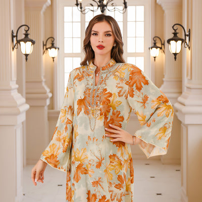 Summer Gown Dress Printed Dress by Glamytek