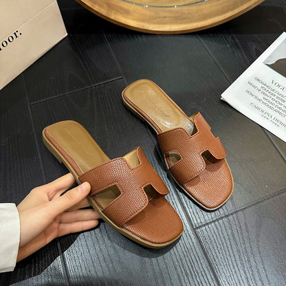 Beach H-shaped flat sandals
