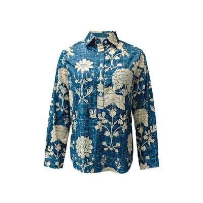 New Casual Printed Floral Button Polo Collar Top Shirt For Women by Glamytek