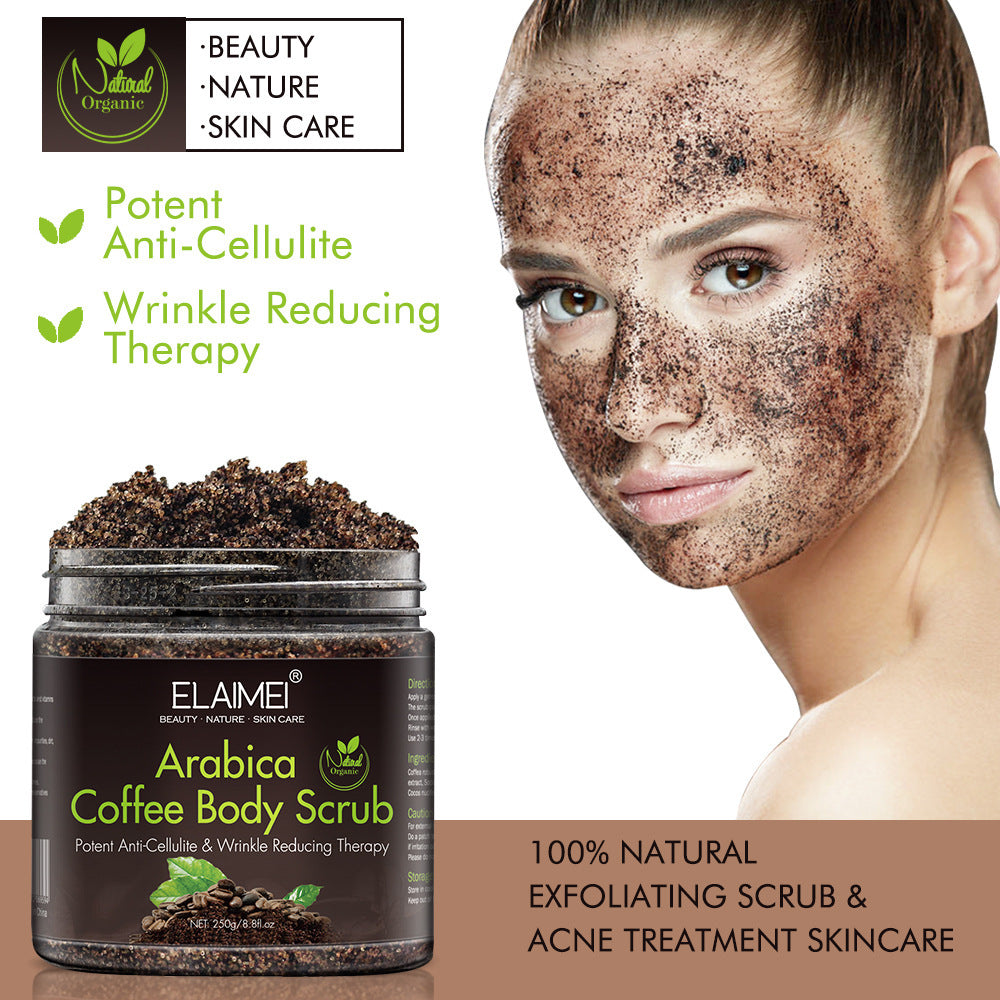 Coffee scrub exfoliating body scrub by Glamytek