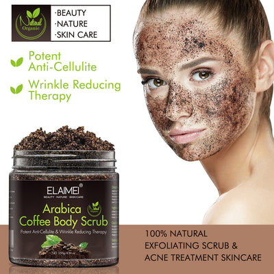 Coffee scrub exfoliating body scrub by Glamytek