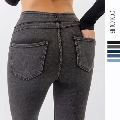 European And American New High Waist Yoga Jeans For Women by Glamytek