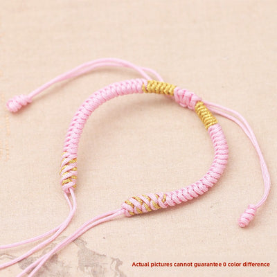 Gold wire diamond knot bracelet