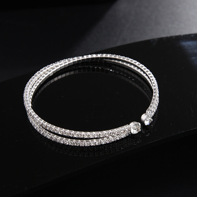 Elastic multi-row combination large bracelet