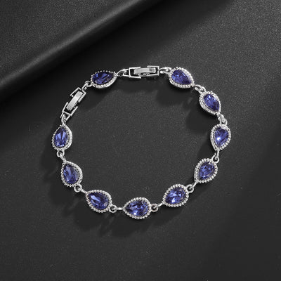 Simple rainbow gemstone bracelet