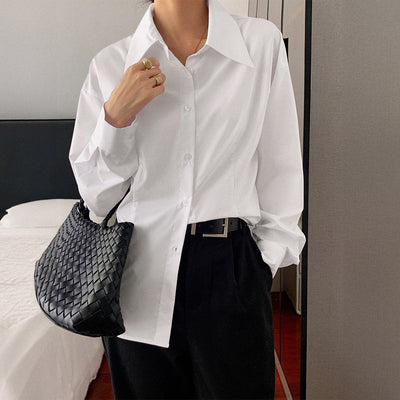 Casual Long Sleeve Button Top Shirt Women's Clothing by Glamytek