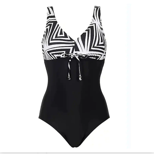 Form-fitting one-piece swimming suit