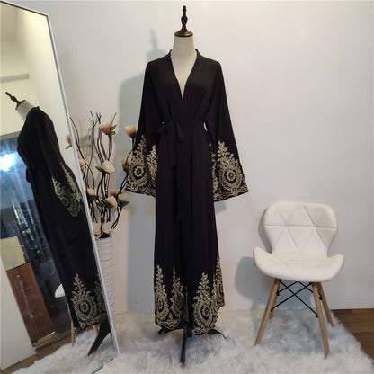Lace fitted robe