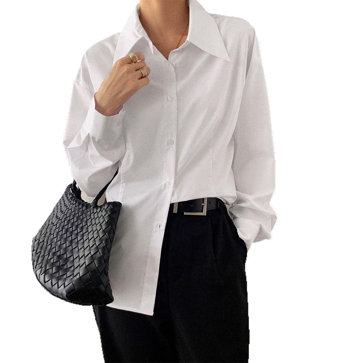 Casual Long Sleeve Button Top Shirt Women's Clothing by Glamytek