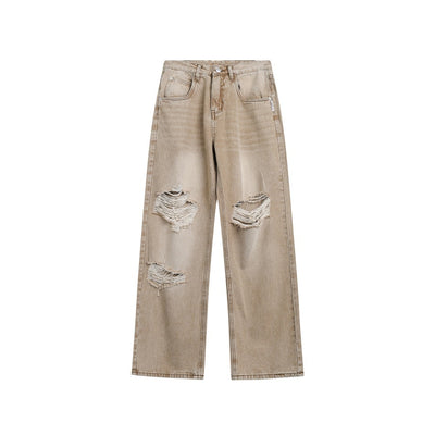 Retro Tattered Jeans Jeans For Men And Women by Glamytek