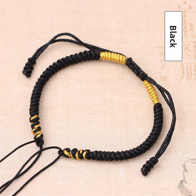 Gold wire diamond knot bracelet