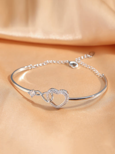 Heart-shaped Stainless Steel Bracelet.