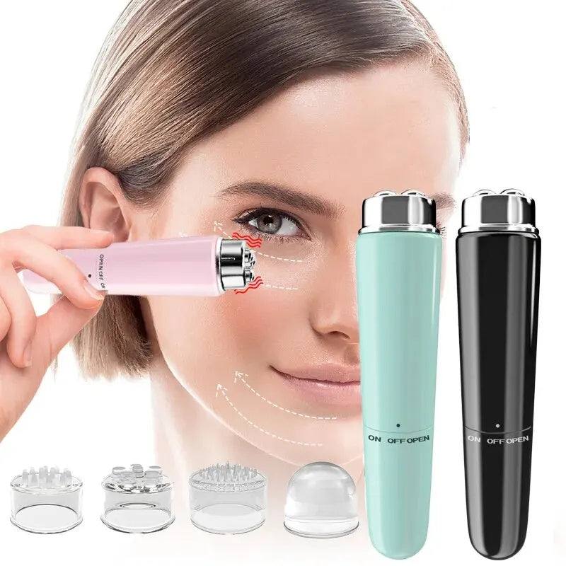 4 In 1 Electric Facial Massager Micro Vibration Eye Beauty Instrument For Relax Eye Dark Circles Eye Bags Puffiness Eye Massage by Glamytek