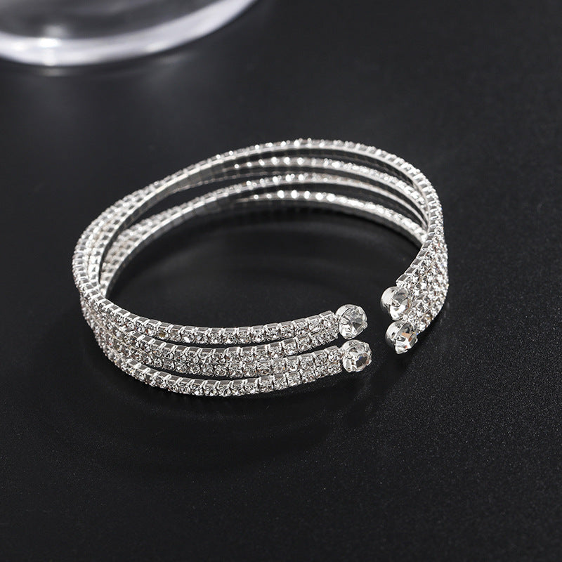 Elastic multi-row combination large bracelet