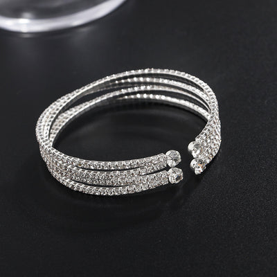 Elastic multi-row combination large bracelet