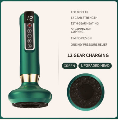Electric Vacuum Cupping Massager For Body Anti-Cellulite Suction Cup Gua Sha Massage Body Cups Guasha Fat Burning Slimming Jars by Glamytek