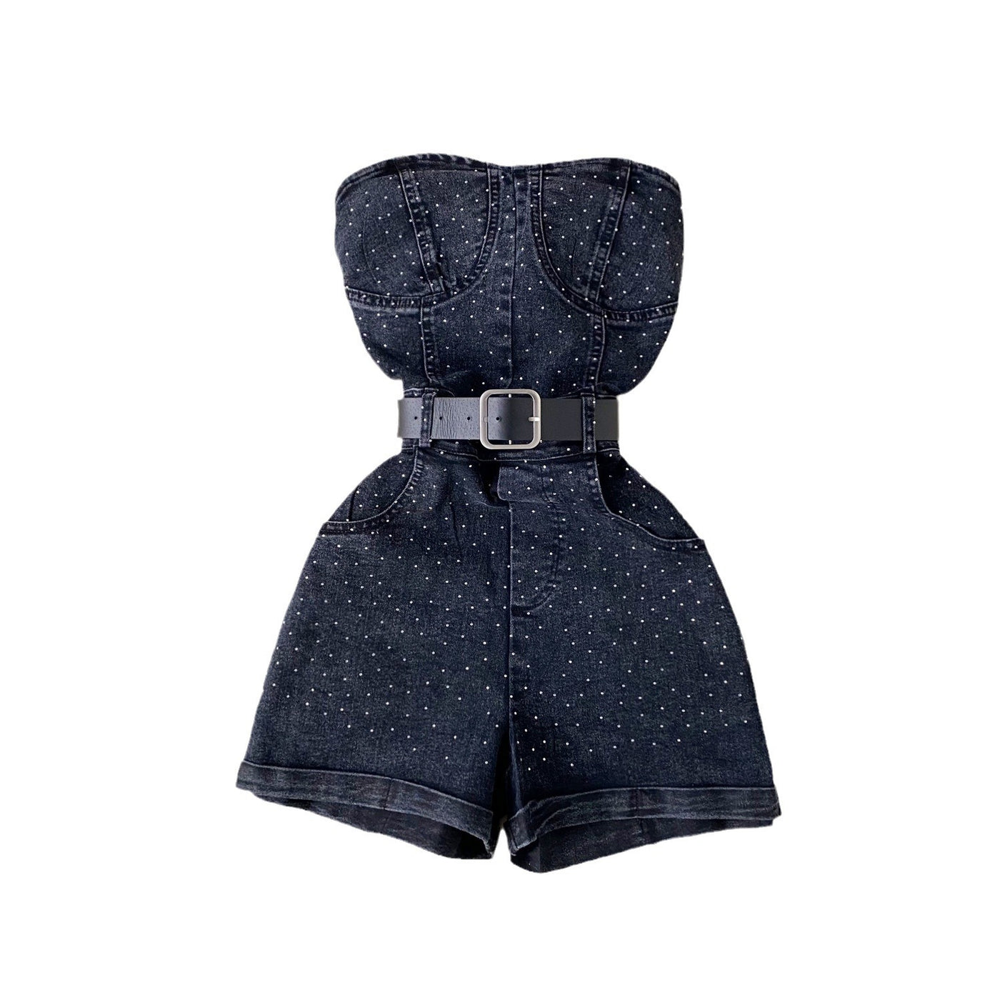 Women's Denim Sleeveless Jumpsuit..