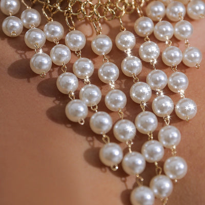 Vintage Pearl Necklace Necklace by Glamytek