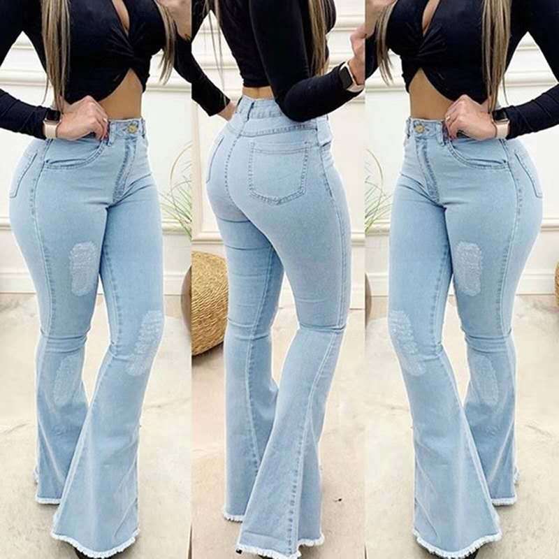 Women Fashion Elastic Ladies Jeans Pants by Glamytek