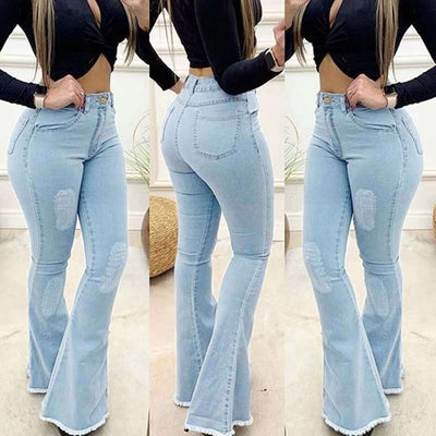 Women Fashion Elastic Ladies Jeans Pants by Glamytek