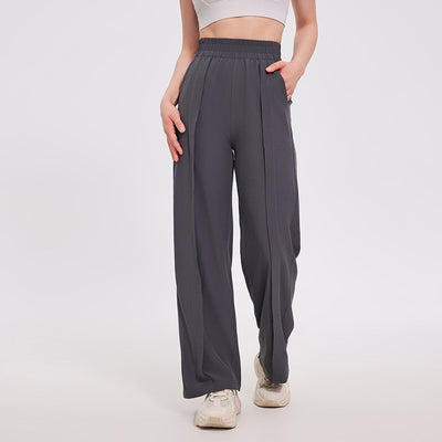 Straight Loose Sports Women's Wide-leg Pants Fitness by Glamytek
