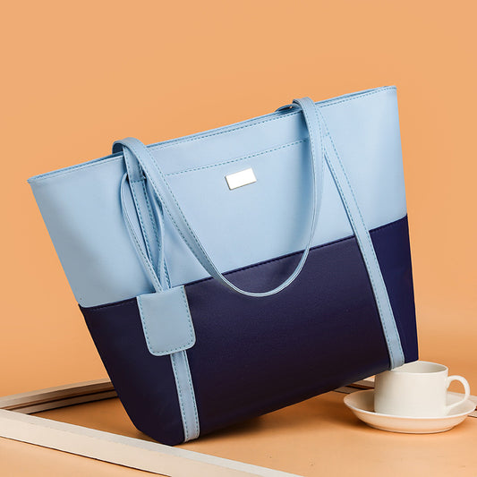 Soft leather tote bag