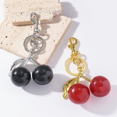 personalized resin cherry key chain pendant