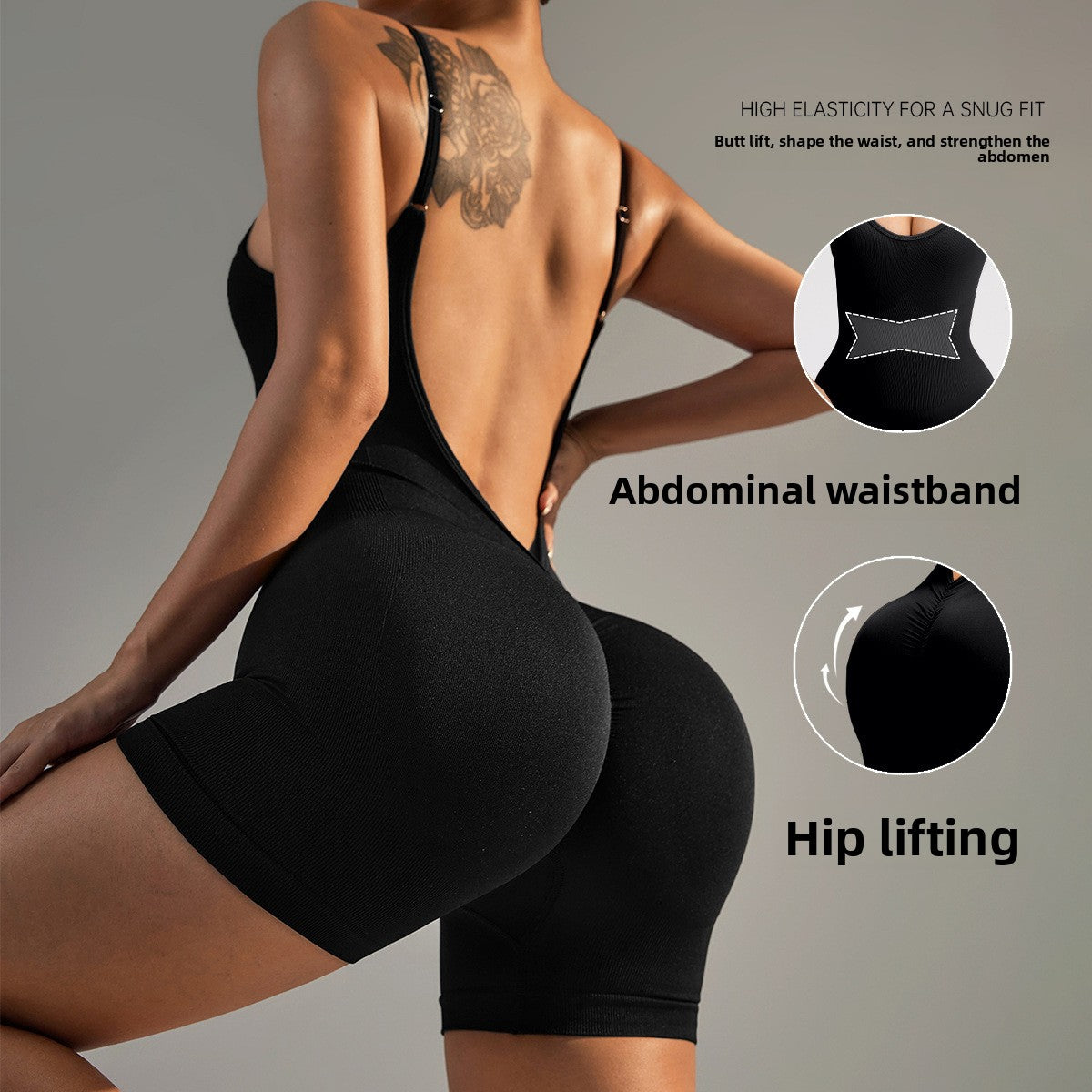 Seamless High Elastic Hollow-Out Yoga Suit