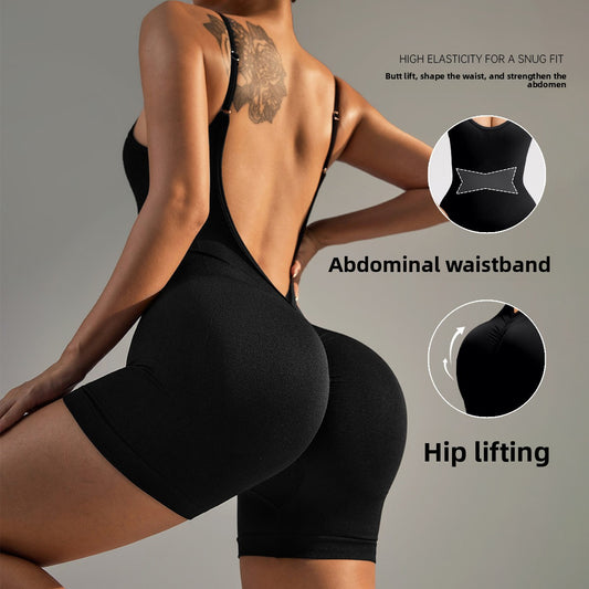 Seamless High Elastic Hollow-Out Yoga Suit
