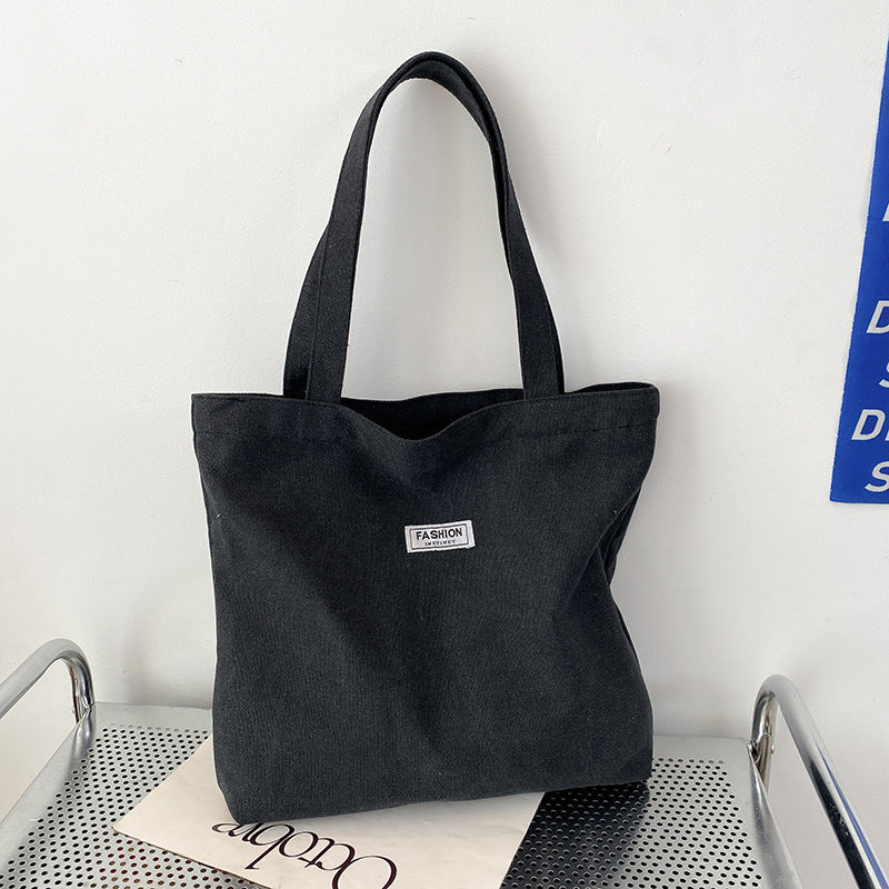Thickened Washed Canvas Bag Women's Large Capacity Tote Bag Simple Commuter Portable Oxford Cloth Big Bag Shoulder Bag