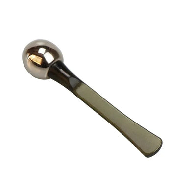 2pc Eye Roller Eye Cream Applicator Cosmetic Spatula Anti Wrinkle Facial Spoon Gold Alloy Face Thin Skin Care Tool Eye Care Wrinkle Remove Dark Circles by Glamytek
