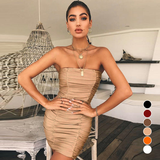 A cinched waist dress