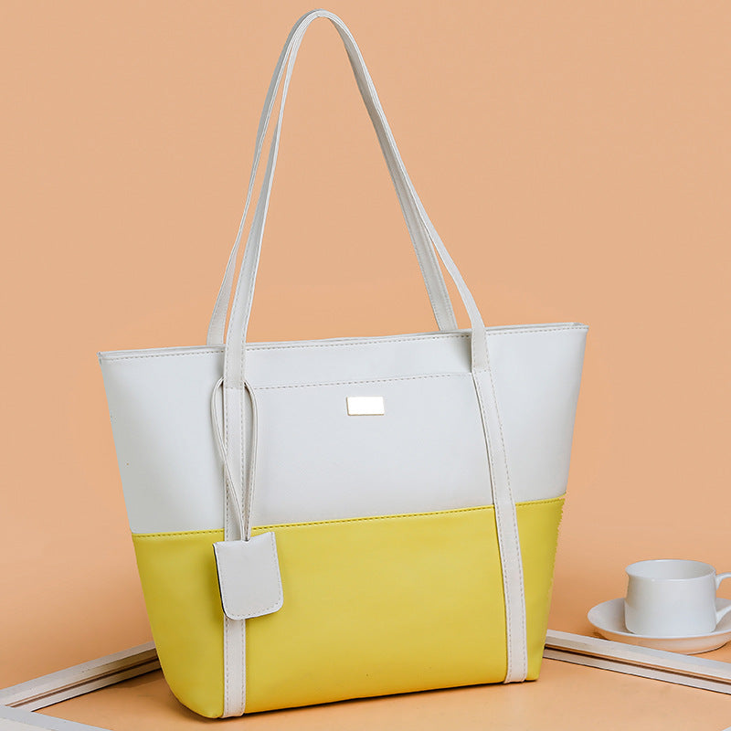 Soft leather tote bag