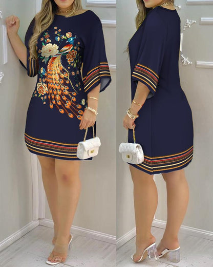 Fashion printed dress women