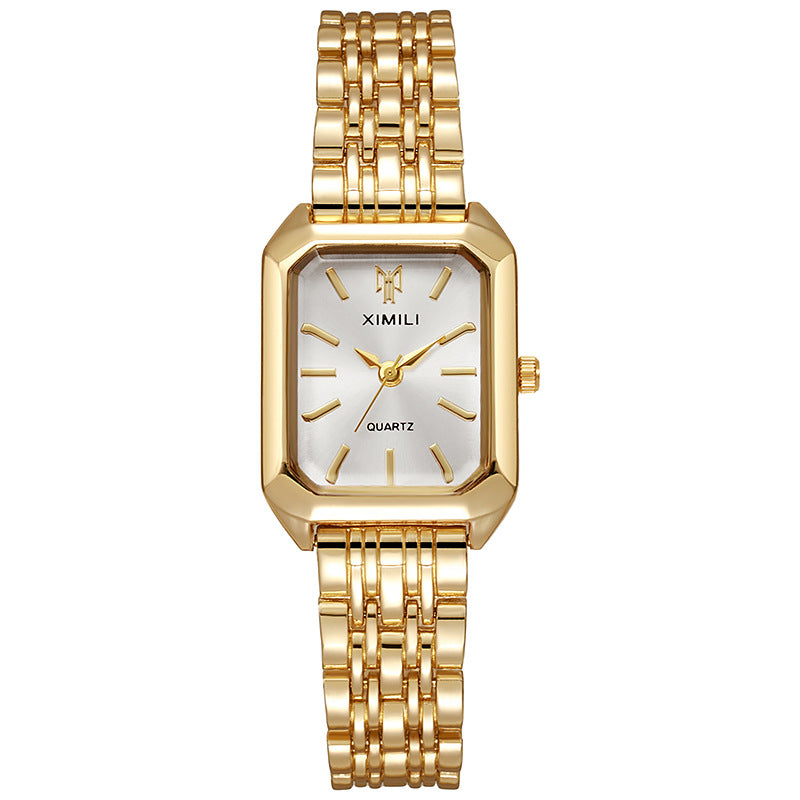 Ladies Quartz Watch with Steel Band by Glamytek