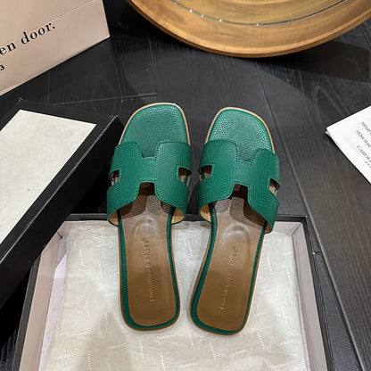 Beach H-shaped flat sandals