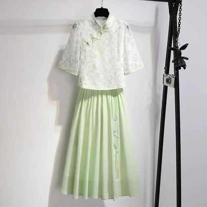 Green Han dress for women's wear