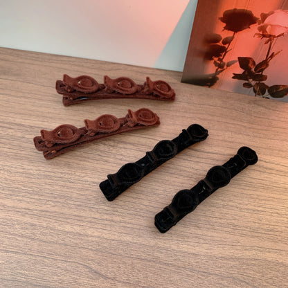 Flocked Braided Hairpin for Women
