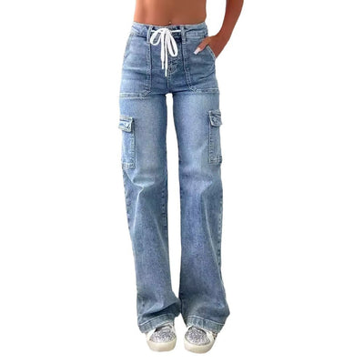 Fashion Casual New Style Straight Jeans For Women by Glamytek
