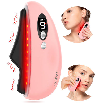 Gua Sha Facial Tool, Electric Black Obsidian Guasha Tool Massage Gua Sha Stone by Glamytek